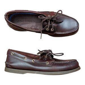 Sperry Top Sider Men's Leather Boat Slip On Shoes Brown Size 10M Loafer